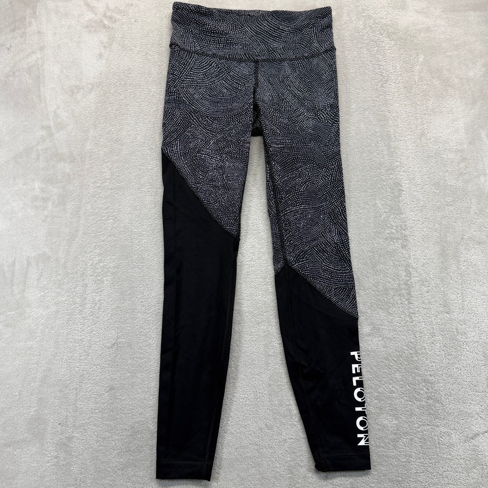 Lululemon x Peloton Pants Women's 6‎ Speed Up Tight Black White Print Colorblock